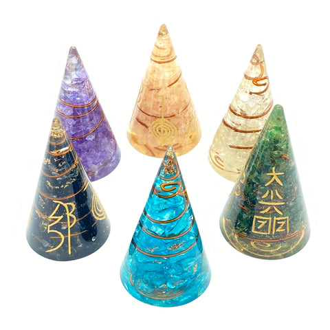 Image of TWO Energetically Chosen Orgonite Cone