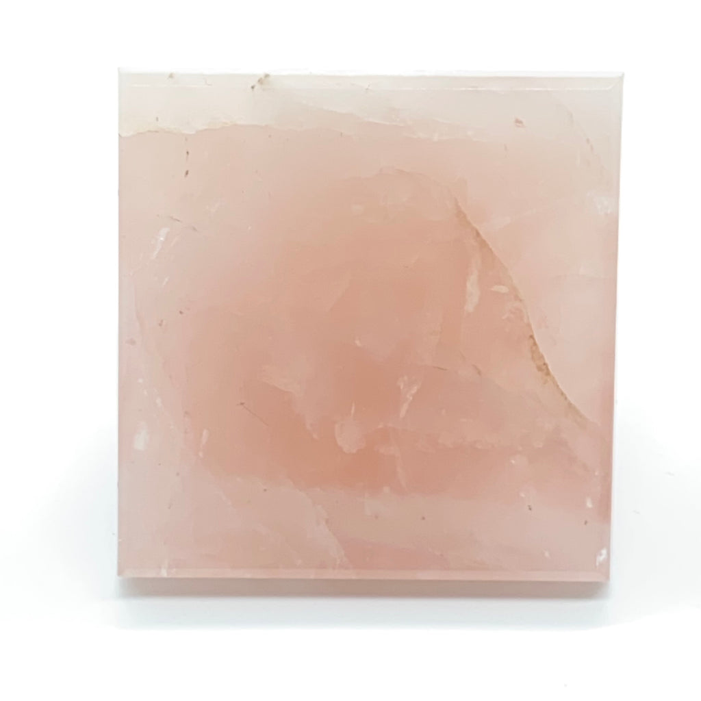 Solid Rose Quartz Pyramid & 3 Pocket Stones