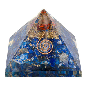 4 Inch Lapis Lazuli Orgone Crystal Pyramid